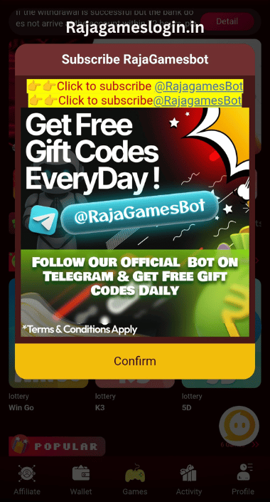 Raja Game Daily Bonus Codes